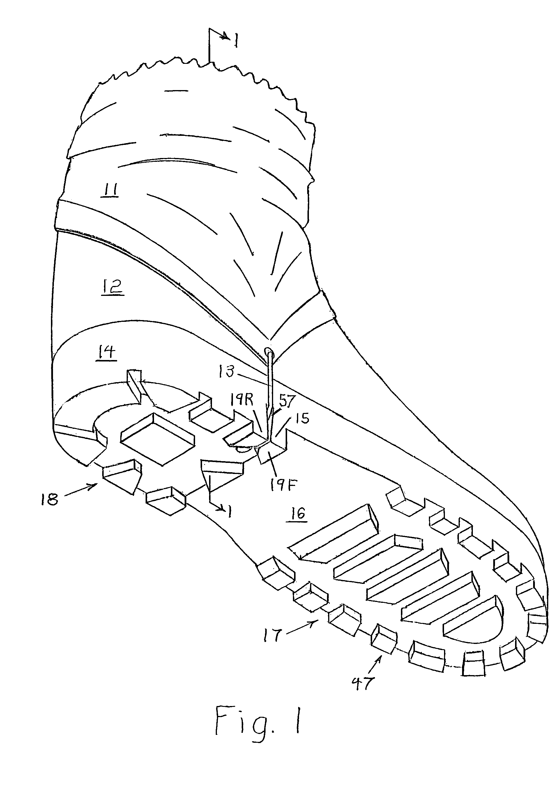 Gaiter attachment outsole