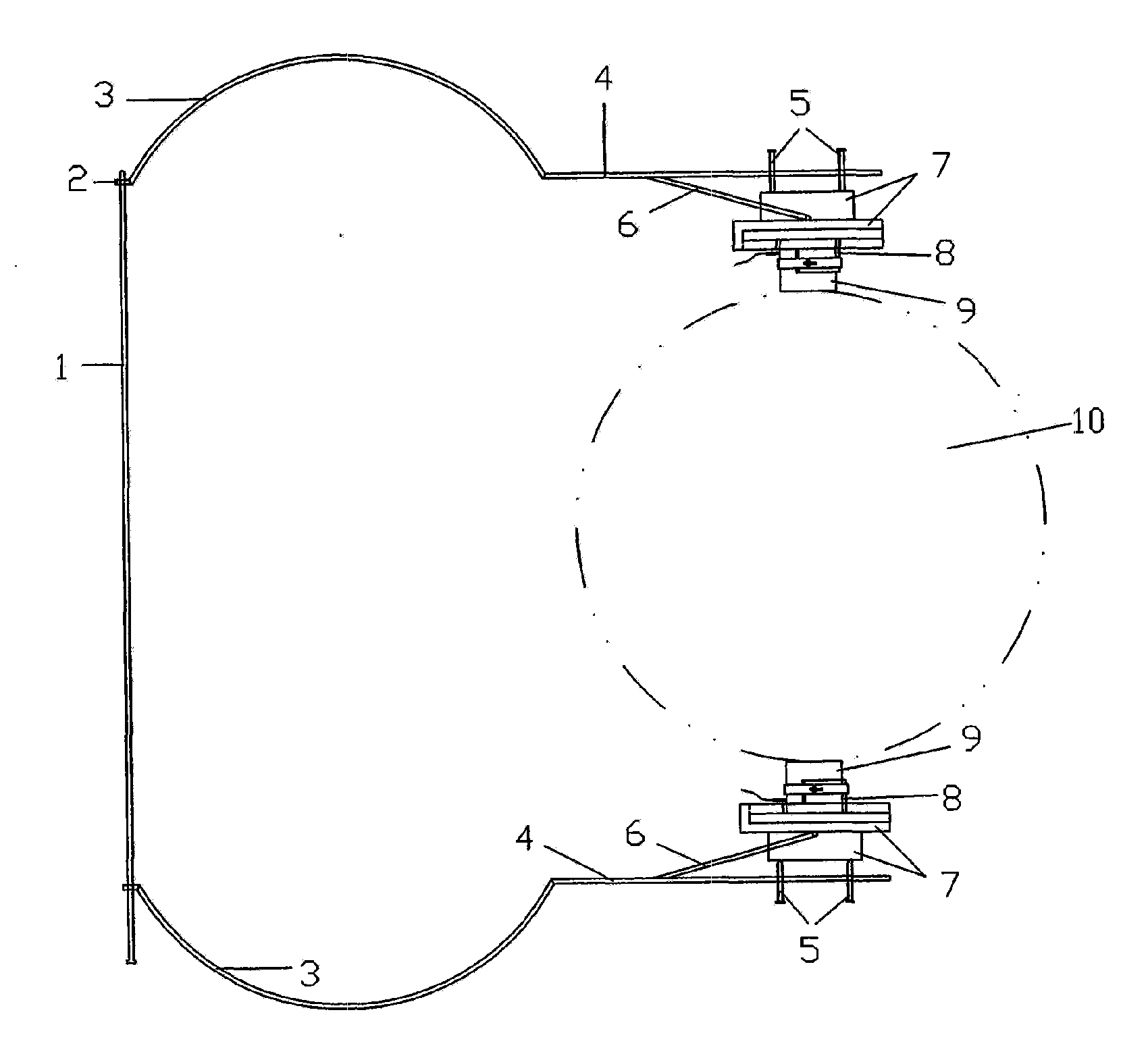 Acoustic emission test sensor fixing device