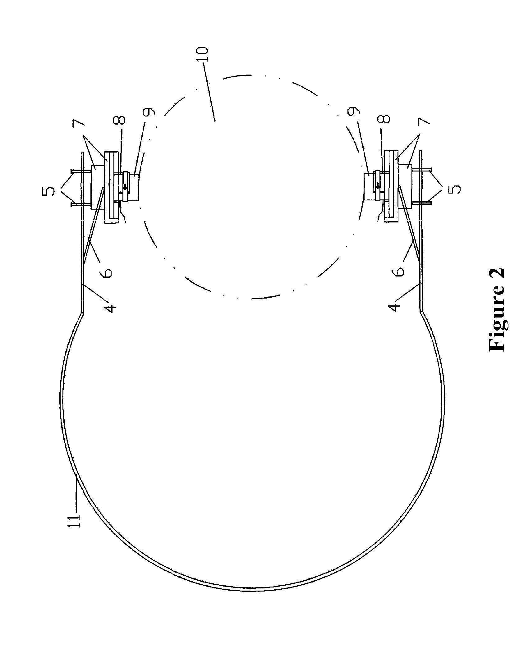 Acoustic emission test sensor fixing device