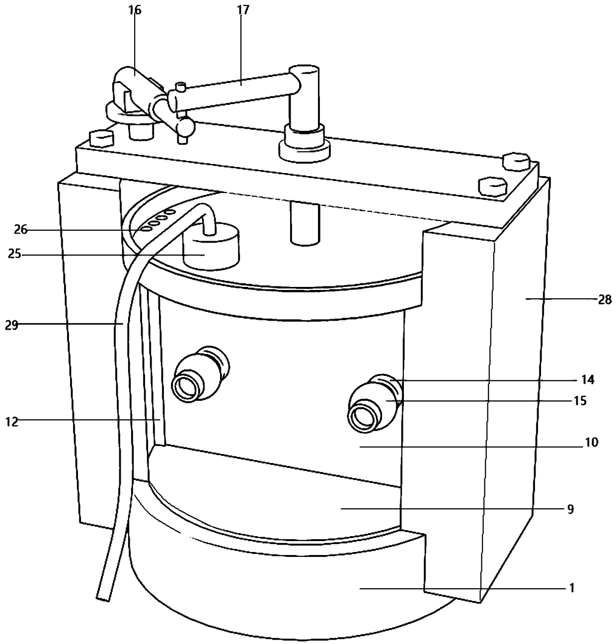 Starting and closing device of sluice gate