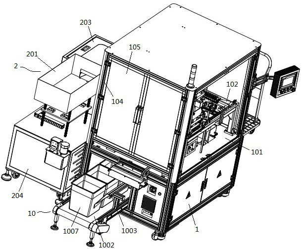 Automatic valve core cutting and detecting device