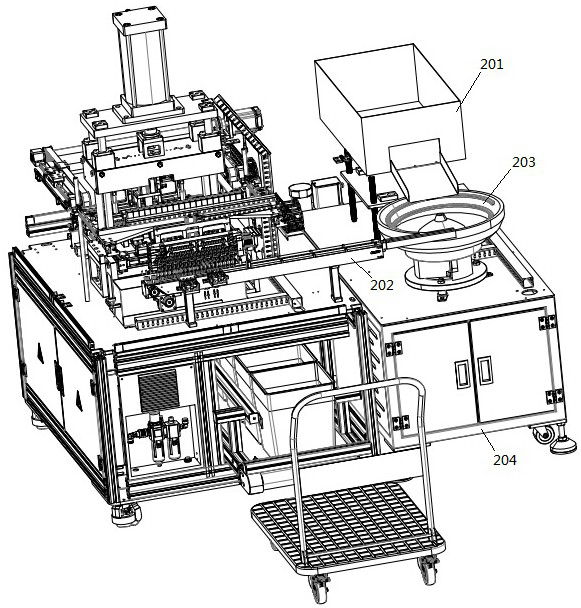 Automatic valve core cutting and detecting device