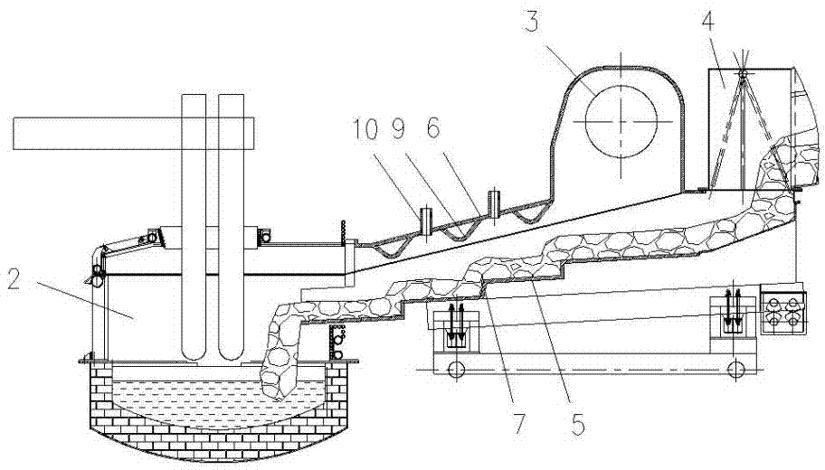 Steel scrap preheater and preheating method of electric-arc furnace step disturbance culvert