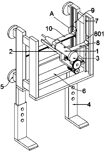 Strength detection device for tunnel wall construction