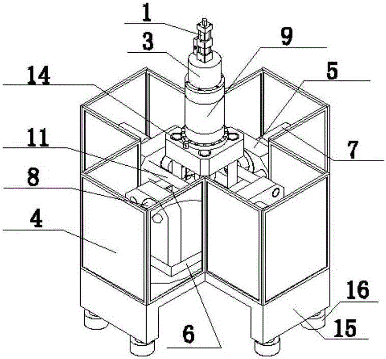 Coal-rock sample real triaxial vertical dynamic-static loading tester