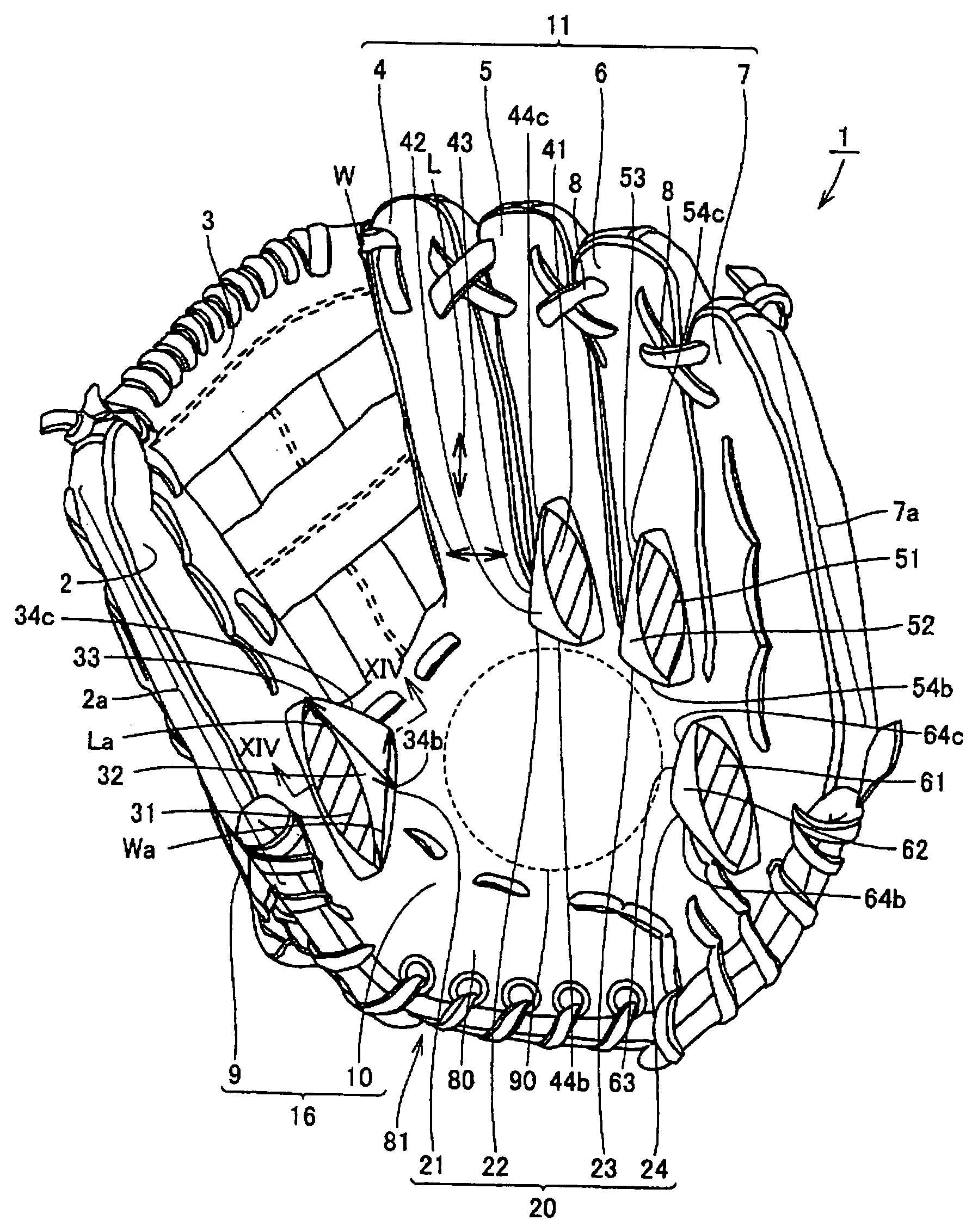 Ball catching tool for baseball or softball