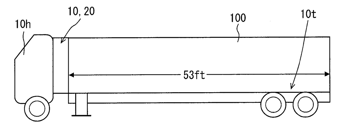 Refrigeration device and container refrigeration system