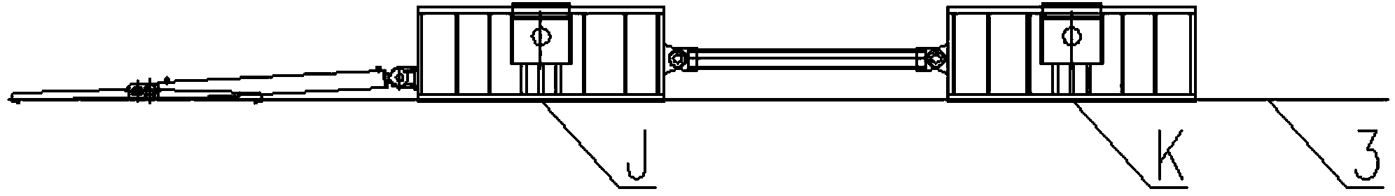 Large-tonnage movable trolley with convertible load distribution