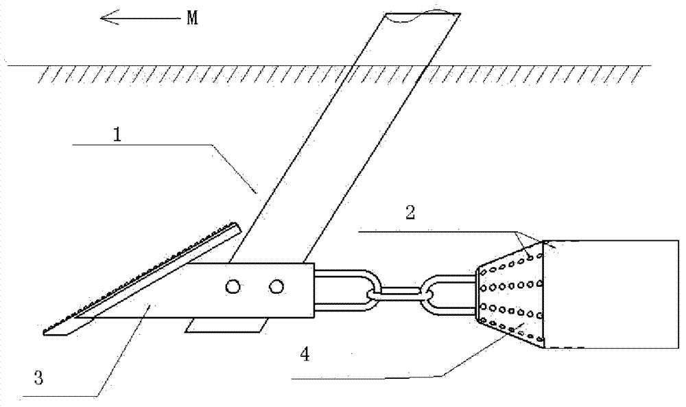 Mole plough bionic anti-sticking, anti-drag and wear-resistant plough shovel