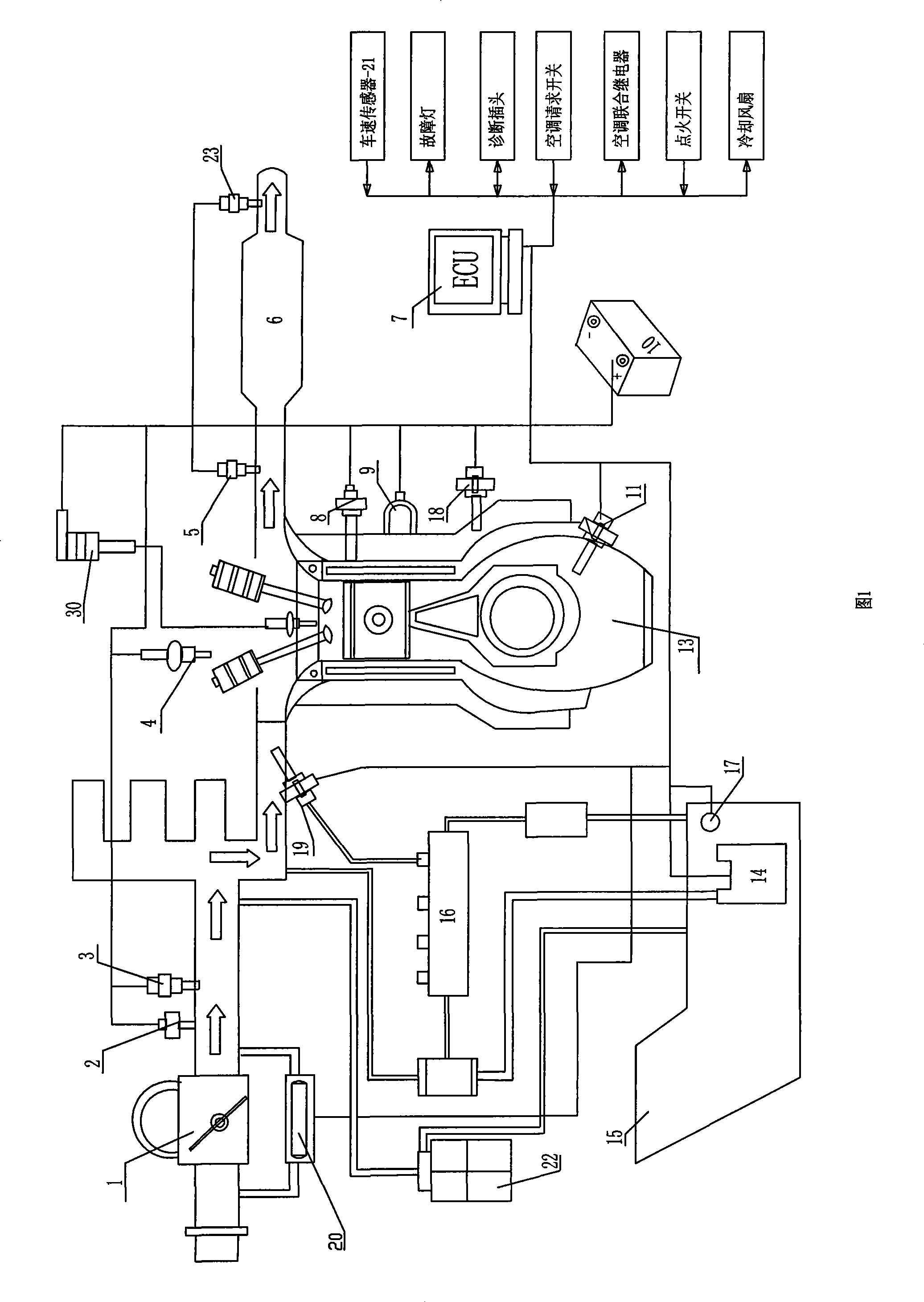 ECU for electric-controlled petrol engine work system