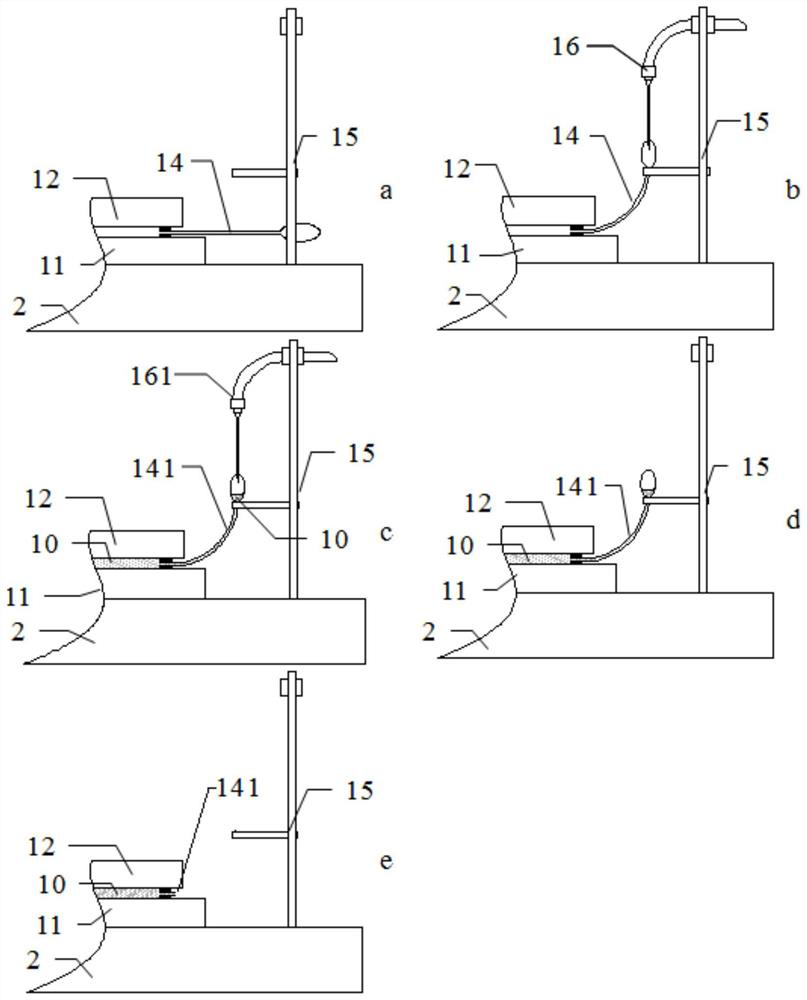 Display panel glue pouring and laminating device and method capable of achieving streamlined operation