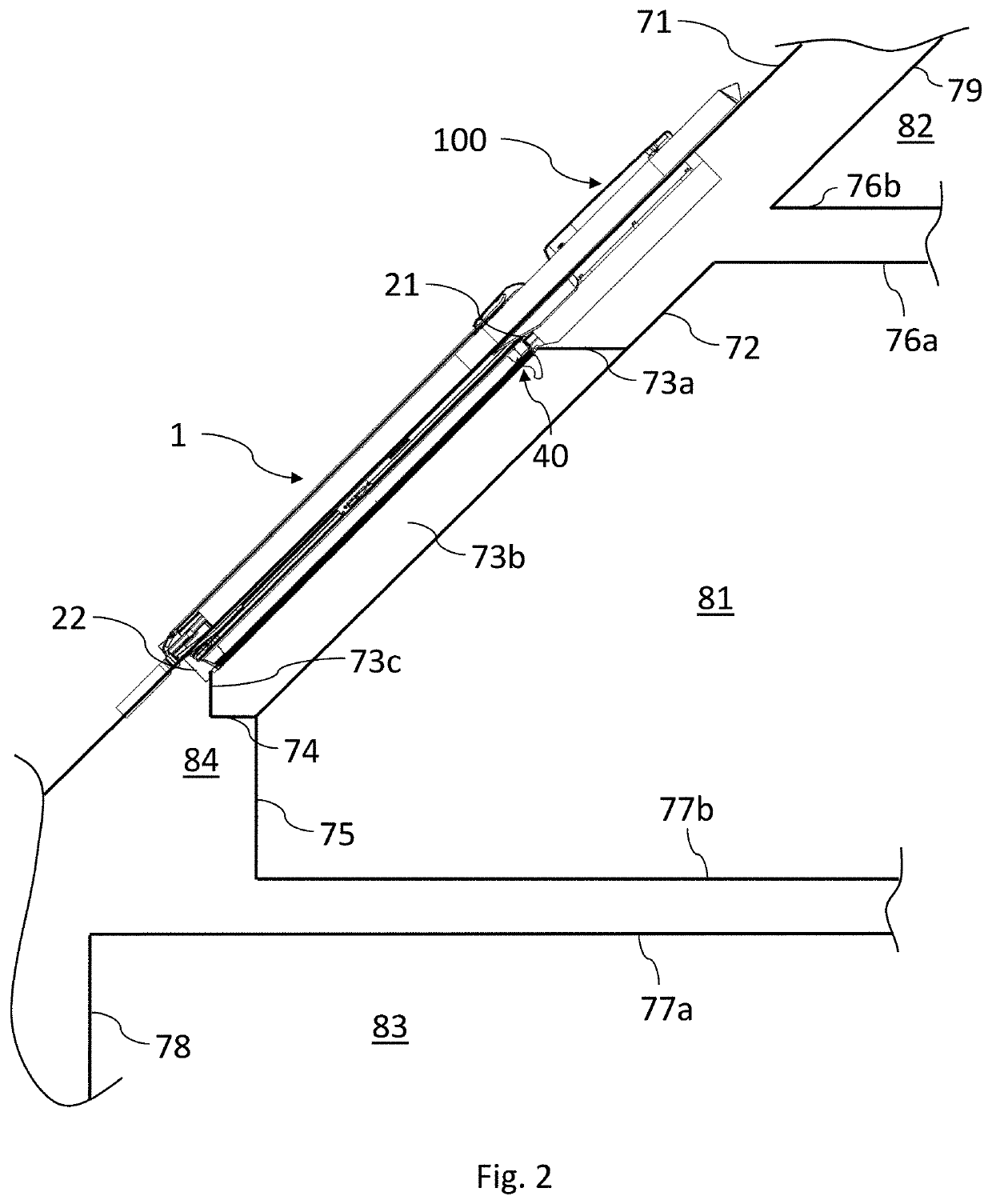 Roof window system with improved transition means between a roof window and a ventilation assembly