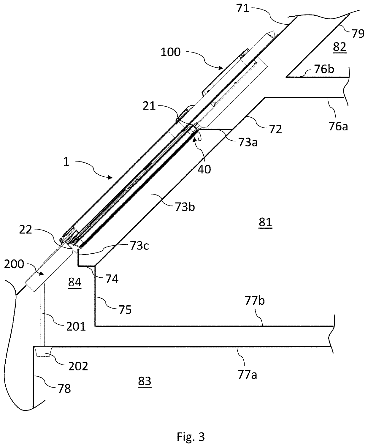 Roof window system with improved transition means between a roof window and a ventilation assembly