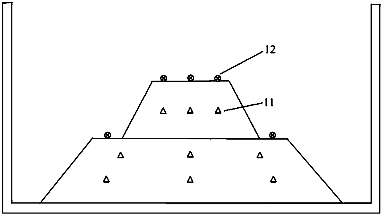 Test method capable of simulating water immerseable embankment