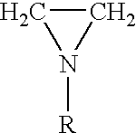 Emulsion polymer binder with aziridine crosslinking agent for mineral fiber webs