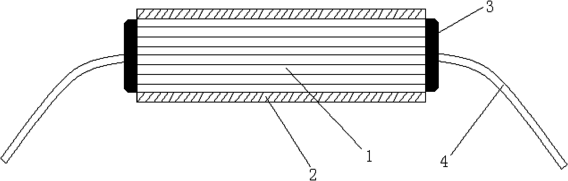 1-3 composite piezoelectric fiber/polymer composite damping material and preparation method thereof