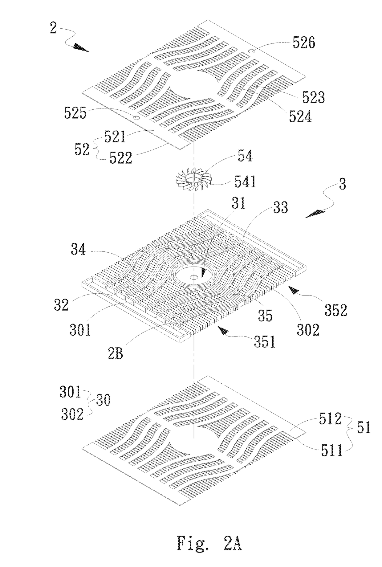 Water-cooling radiator unit and device thereof