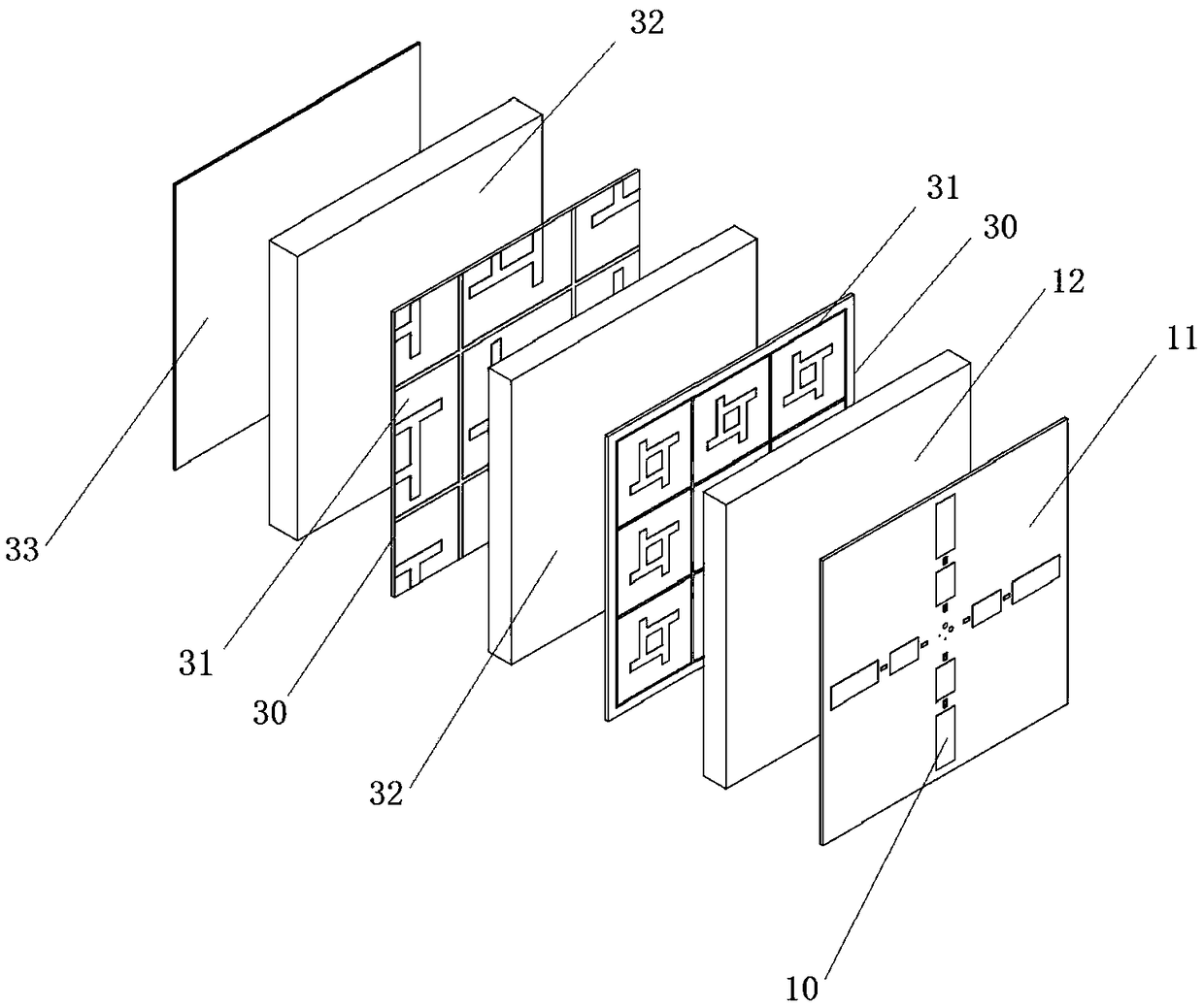 Missile-borne miniaturized multi-frequency-band reconfigurable conformal antenna