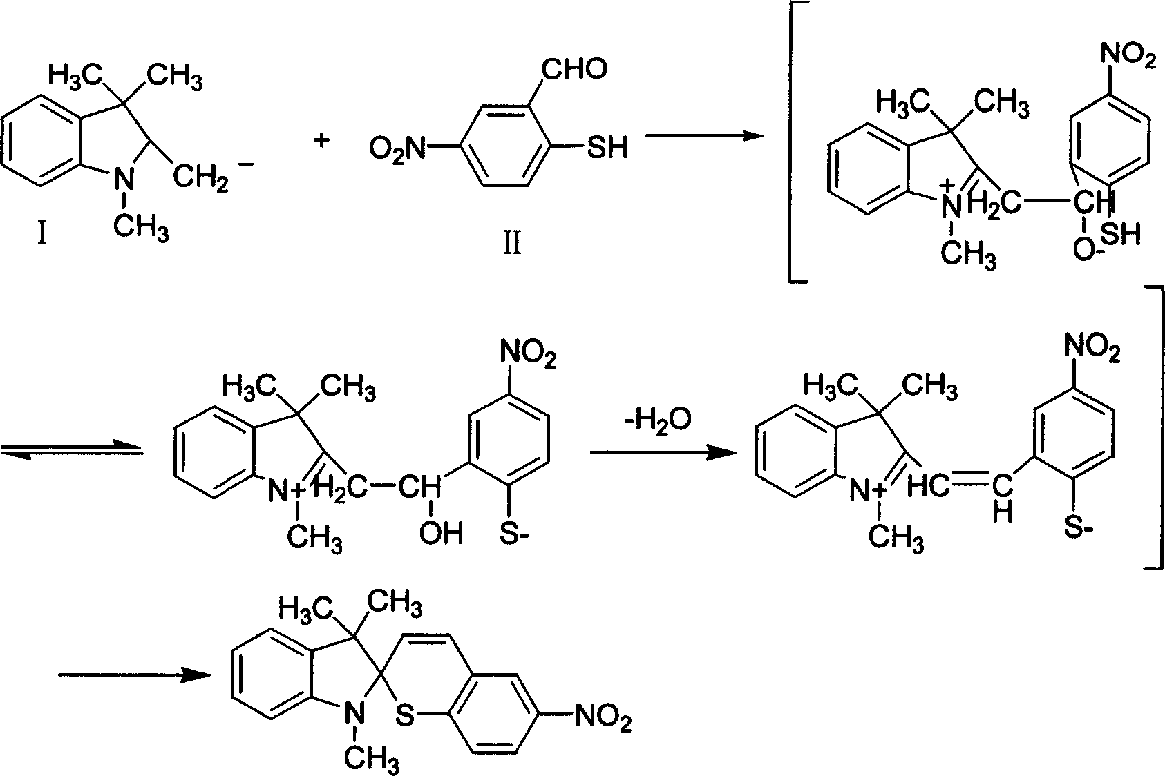 Preparation process of 6'-nitroindolyline benzspriothiane