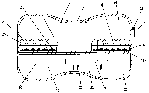 Massaging pillow system for acupuncture