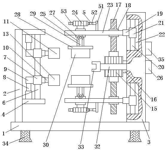 U type/V type part stamping device and technology thereof