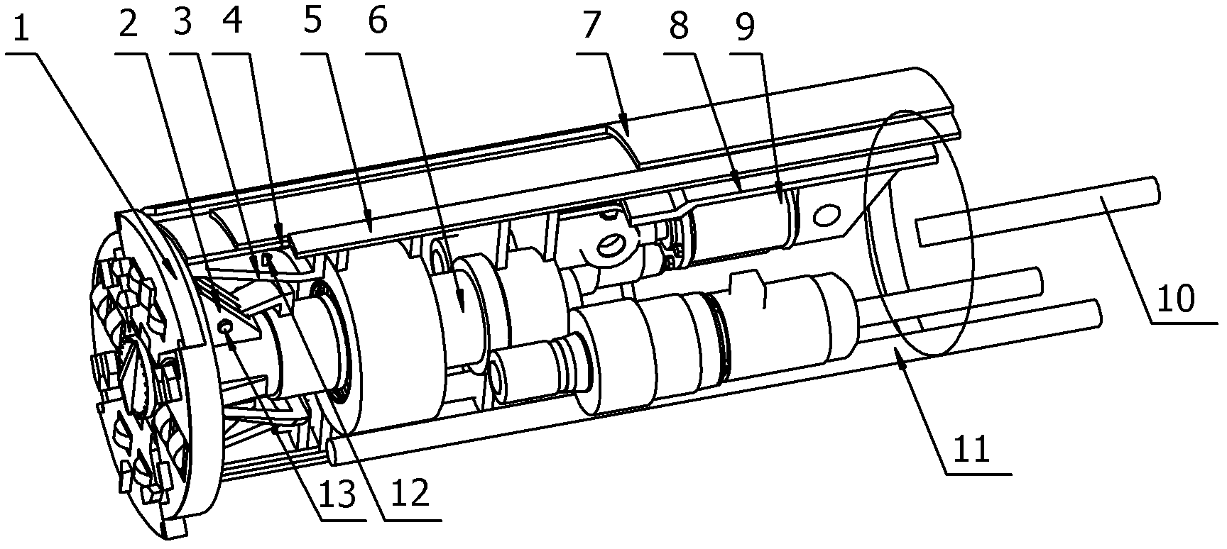 Flexible tunneling machine for installing sleeve