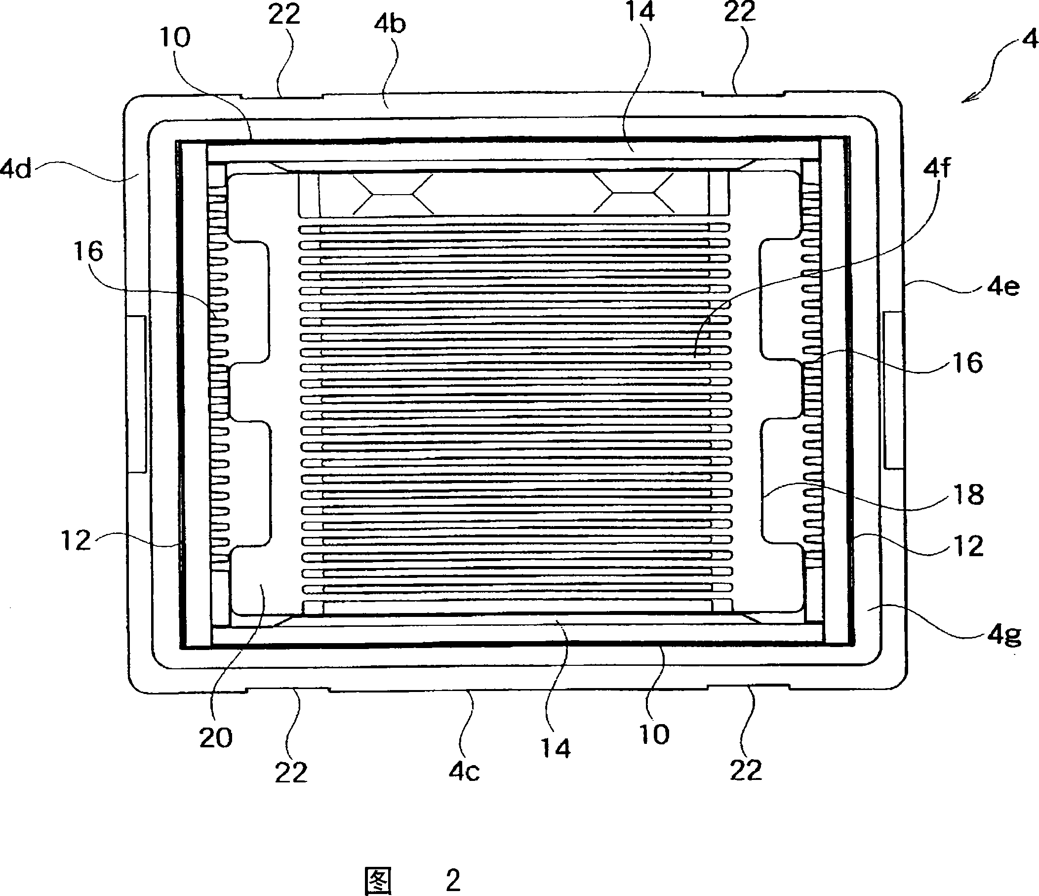 Container for conveying substrate, inner wall structure of the container, and bottom raising member used for the container