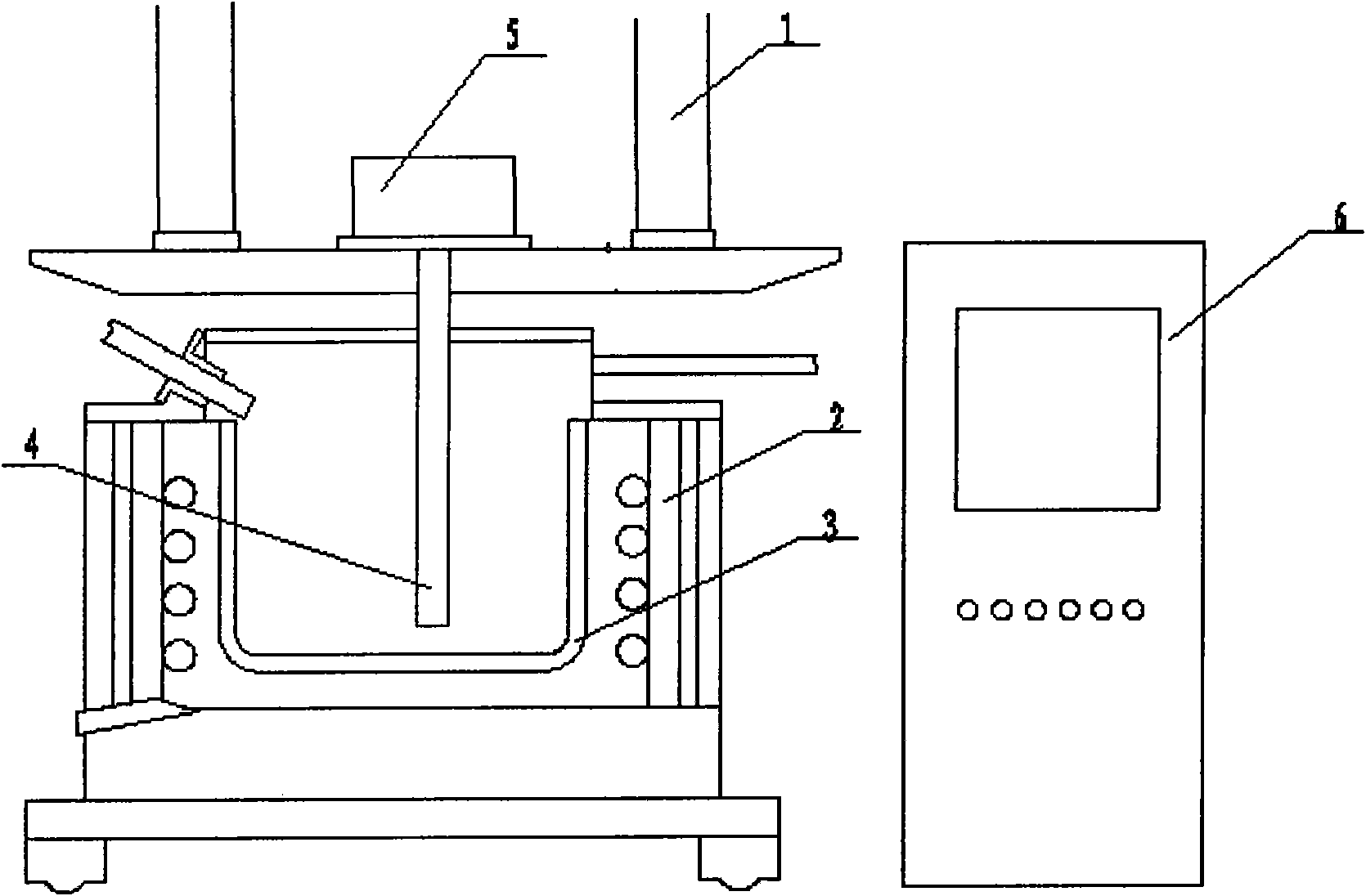 Low-pressure die casting machine for magnesium alloy automobile wheels