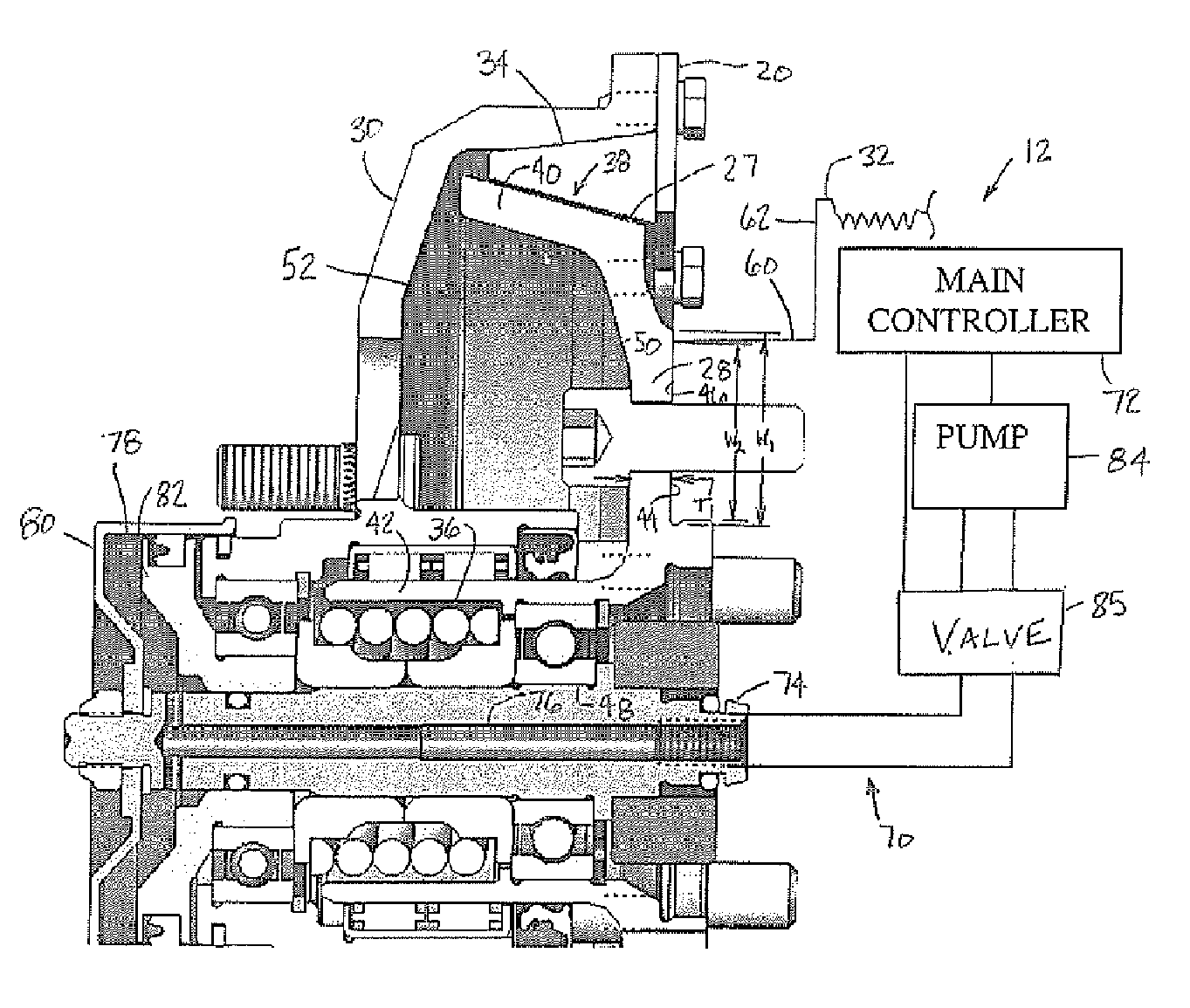 Thermal energy transfer limited rotating shaft for a pneumatic fan drive system