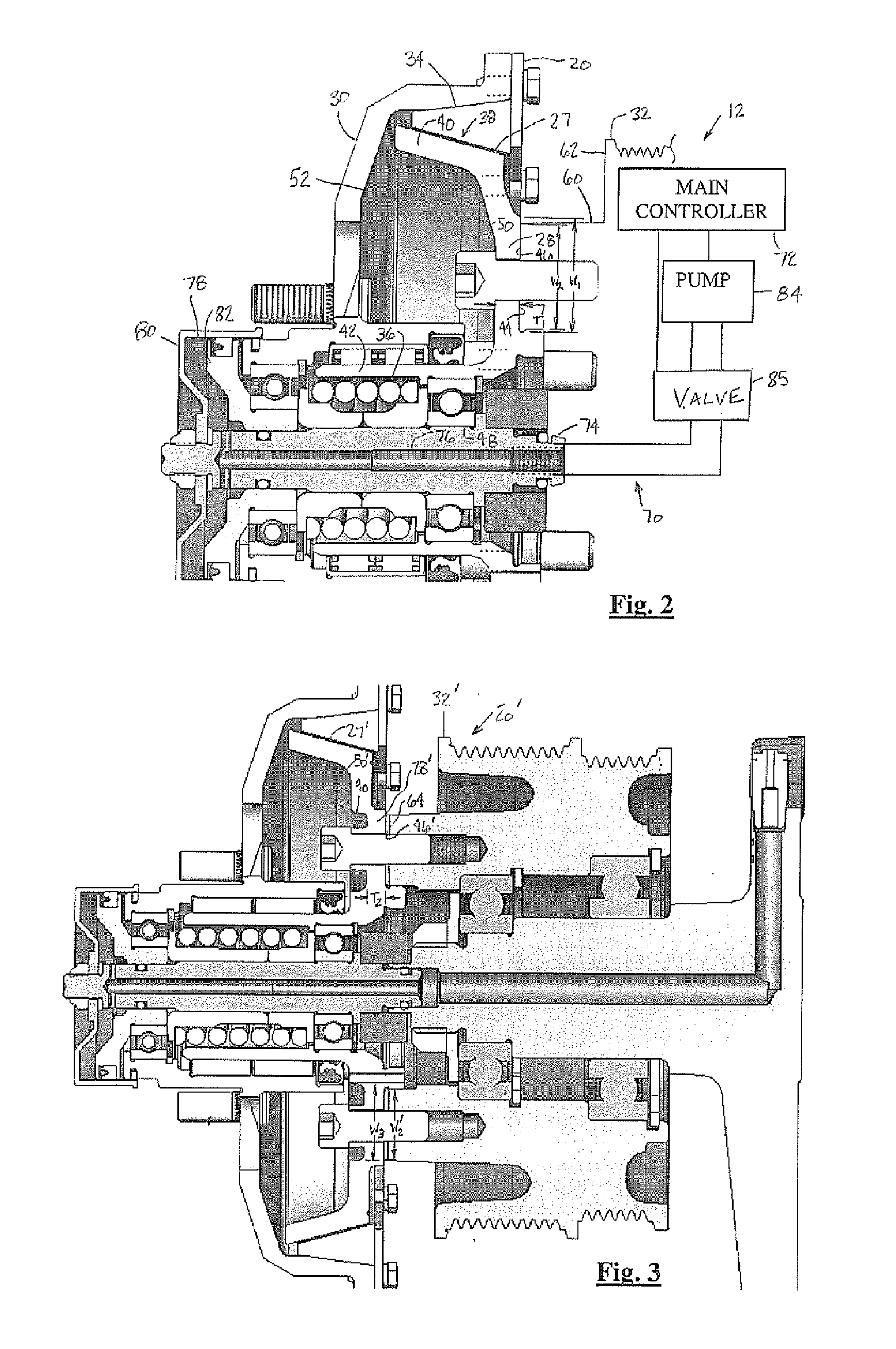 Thermal energy transfer limited rotating shaft for a pneumatic fan drive system