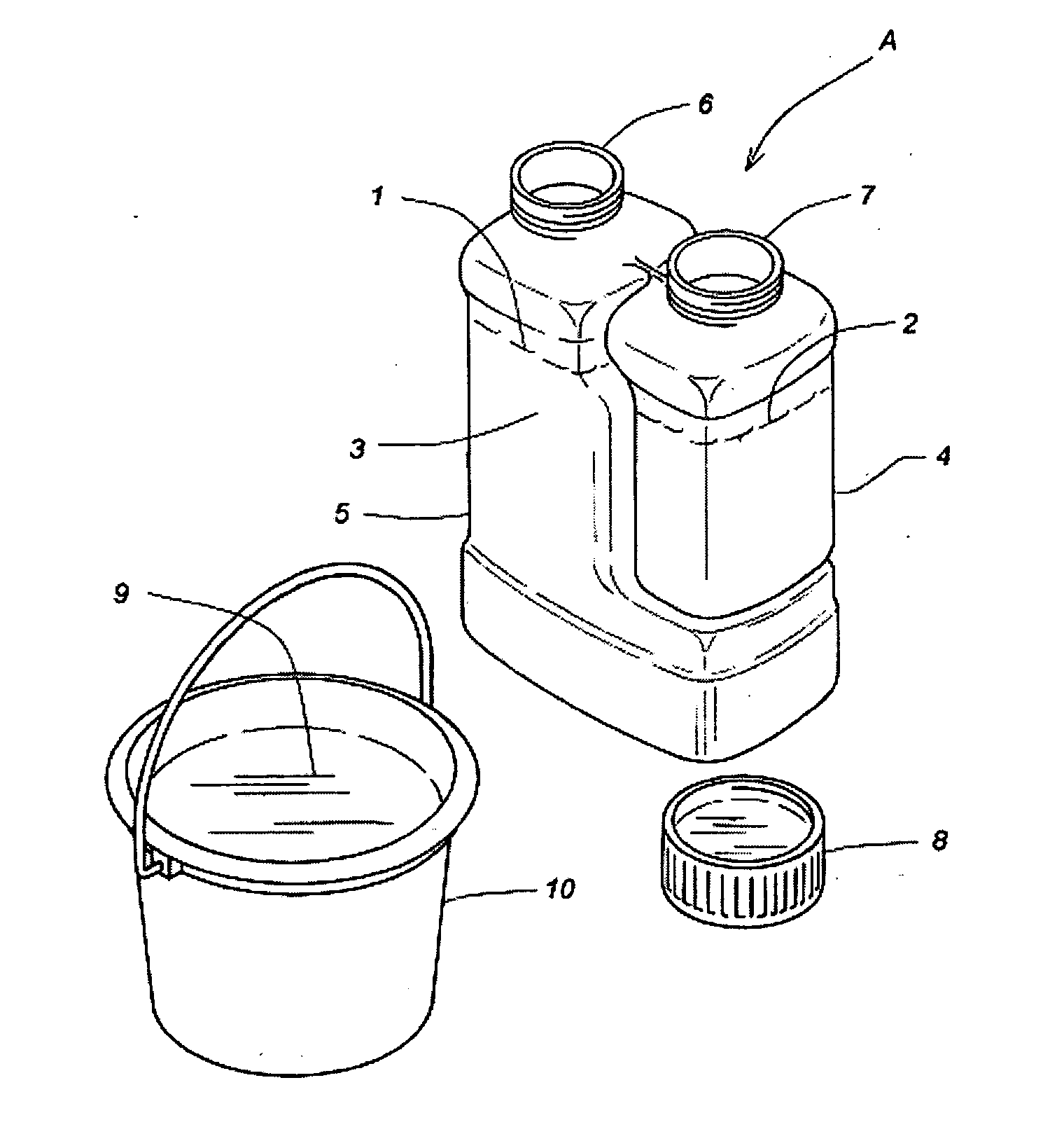 Two-part liquid cleaner system