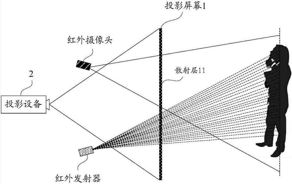 Back projection system and screen