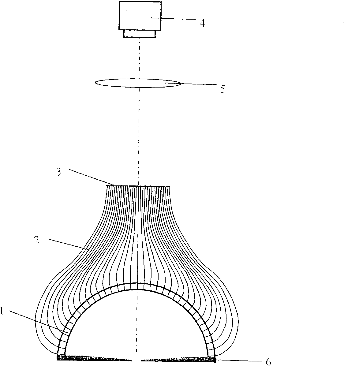 Device for measuring radiation and scattered light field three dimensional distribution