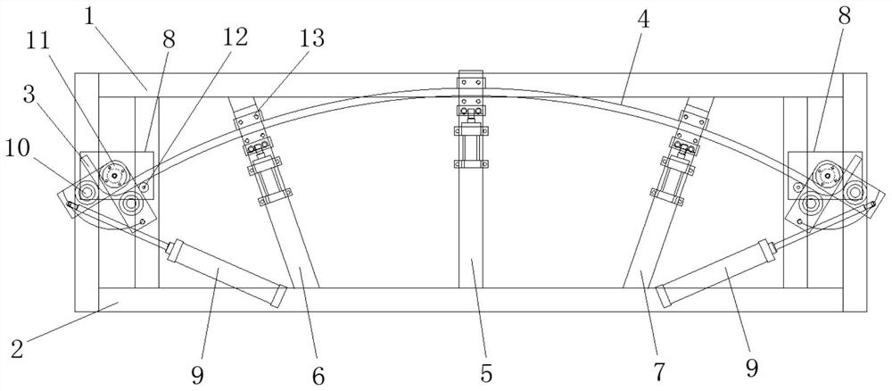 Double-end hydraulic bending device and using method thereof