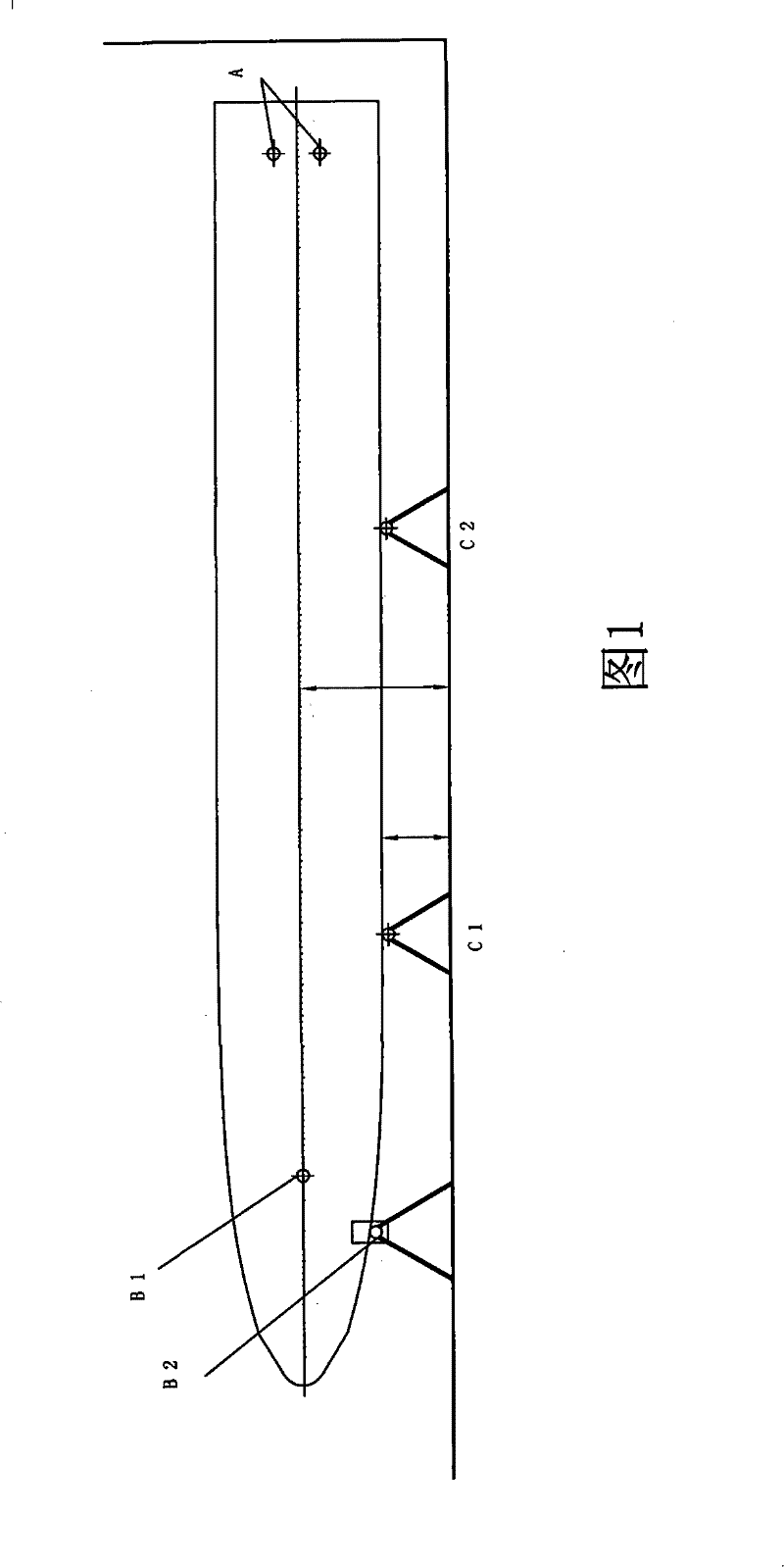 Vessel floating in dock and secondary falling positioning accurate control method