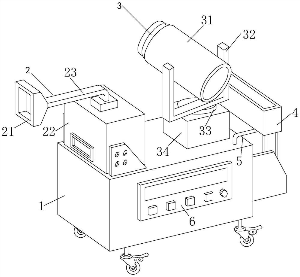 Intelligent construction site dust falling device