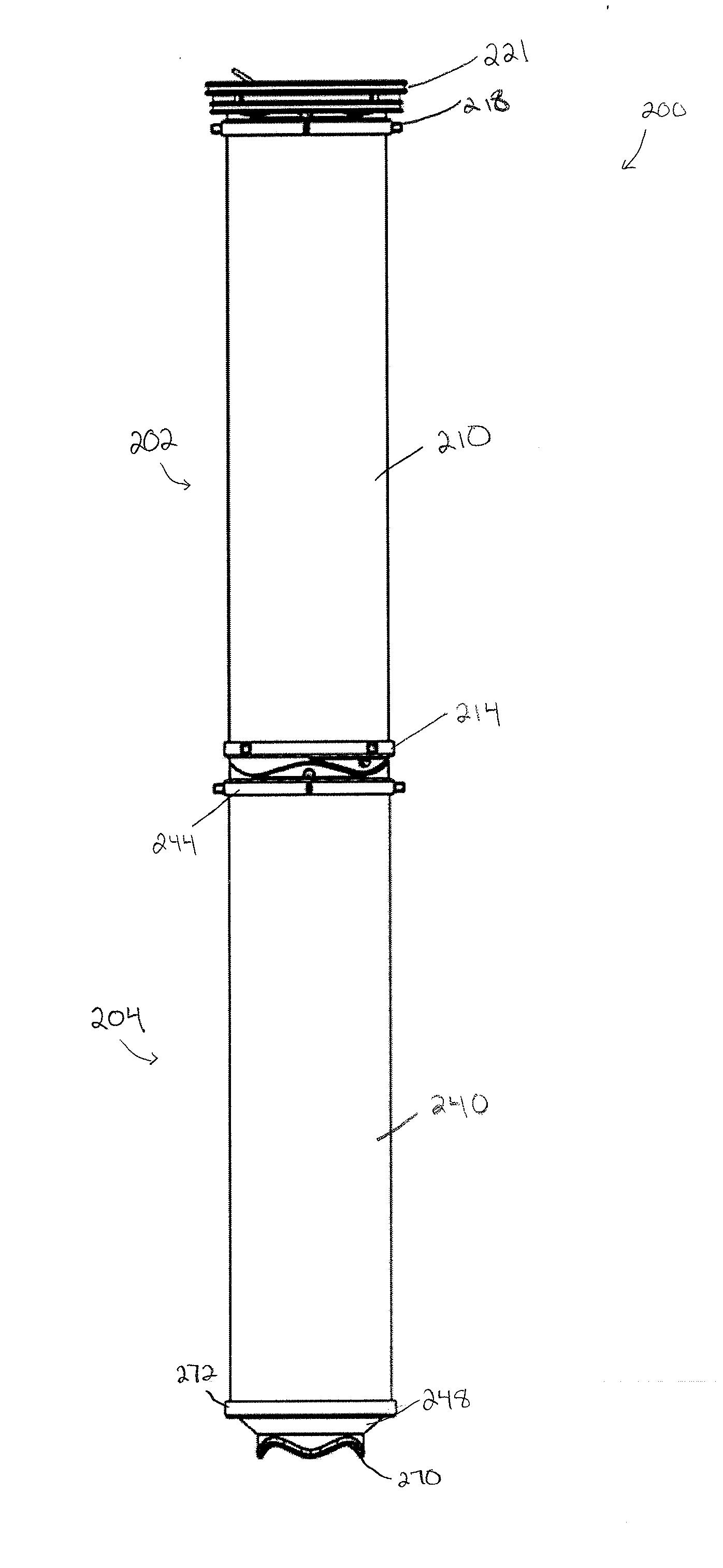 Filter element wave seal gland