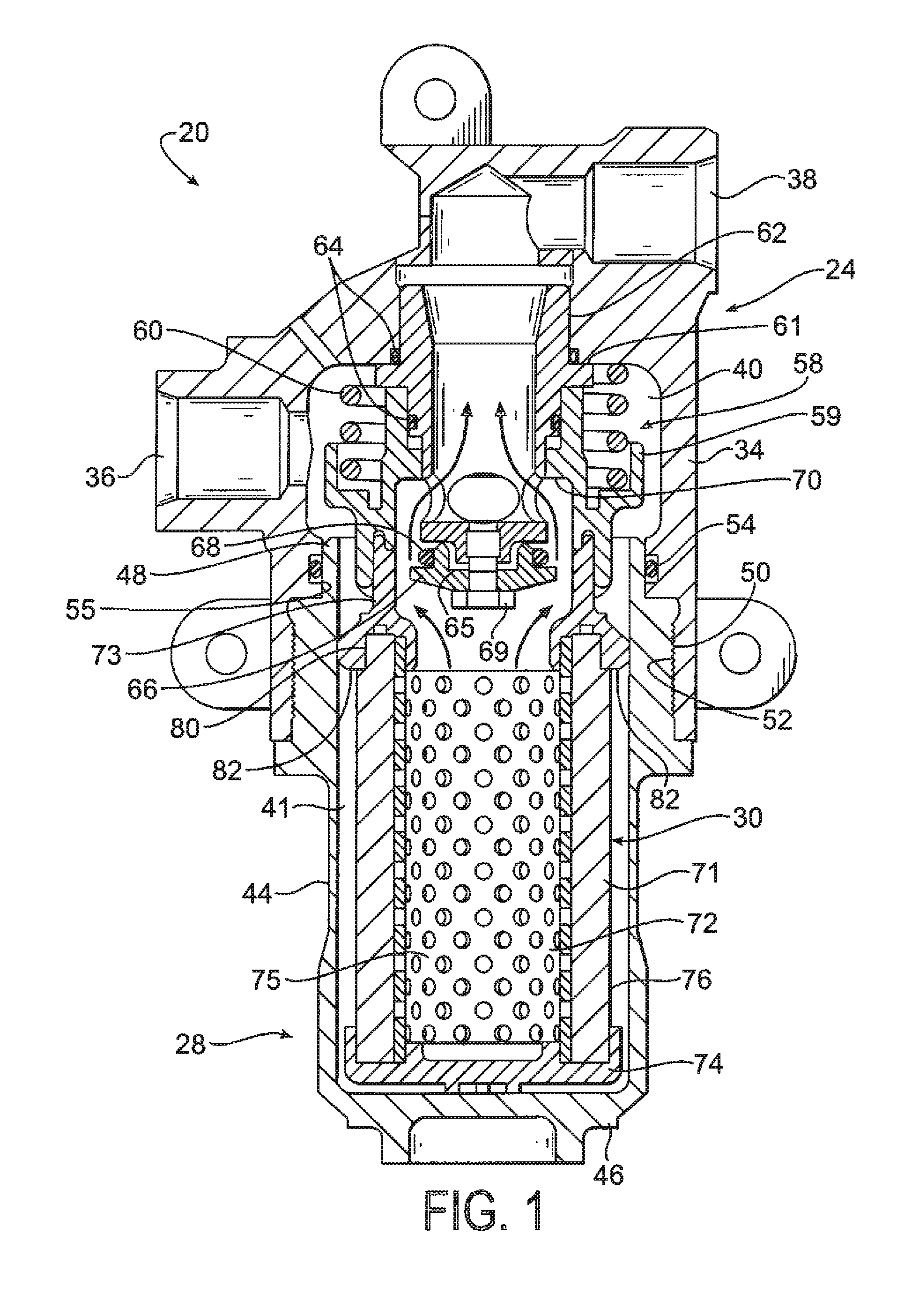 Filter element wave seal gland