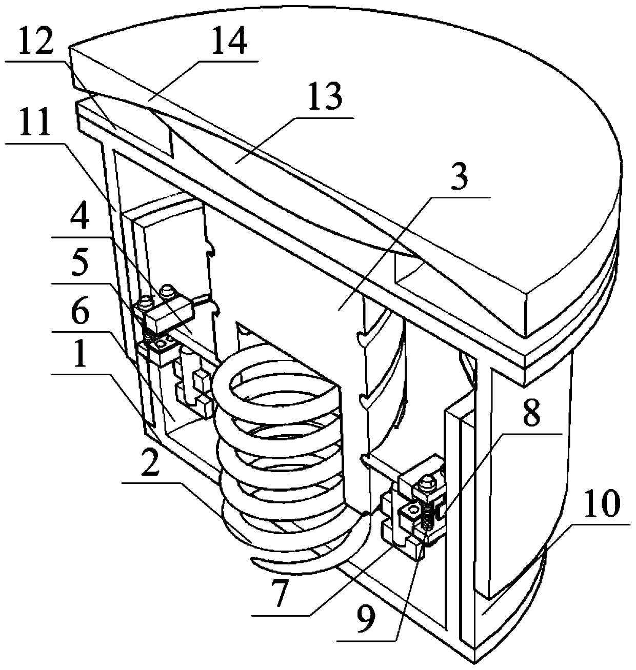 Inerter and friction pendulum support combined three-dimensional vibration isolation device