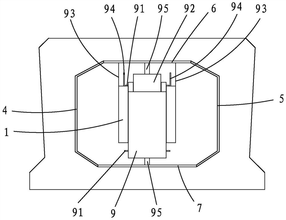 Mechanical demolding device for steel core mold of prefabricated hollow slab beam