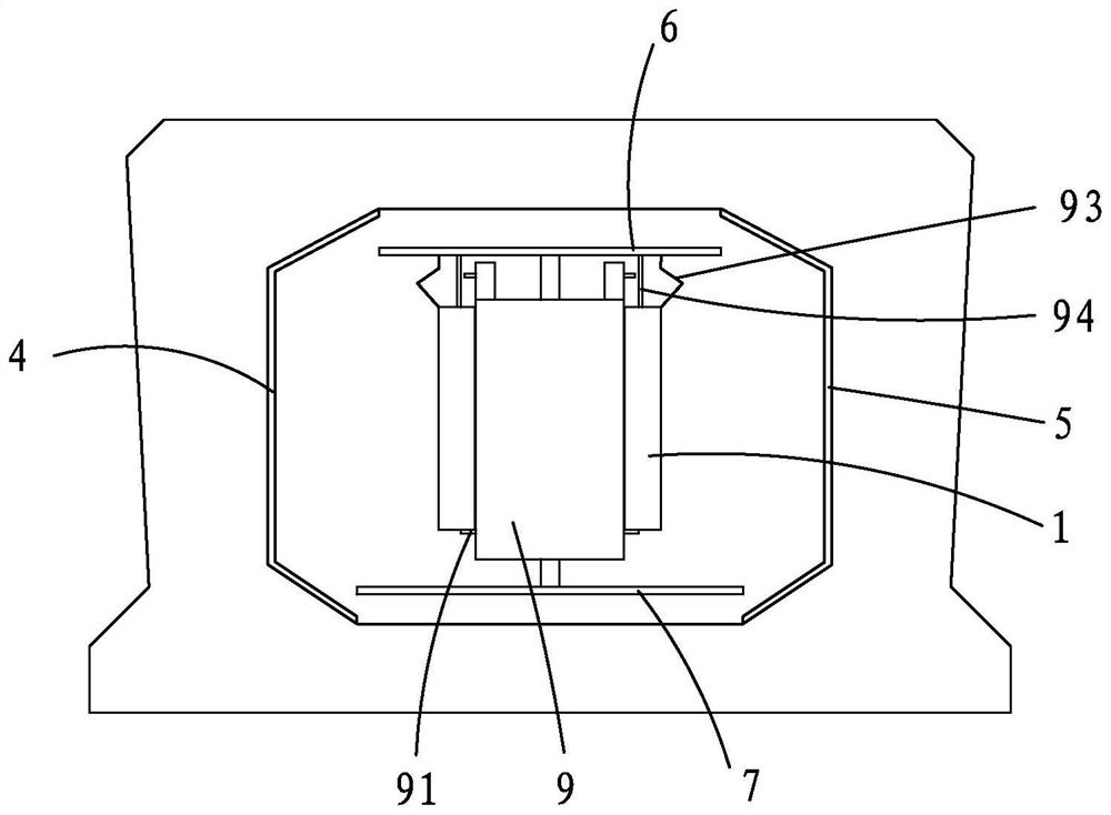 Mechanical demolding device for steel core mold of prefabricated hollow slab beam