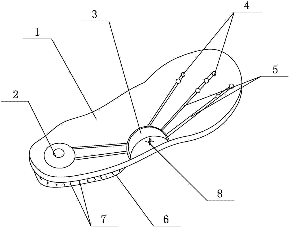 Massage health care type insole capable of removing odor