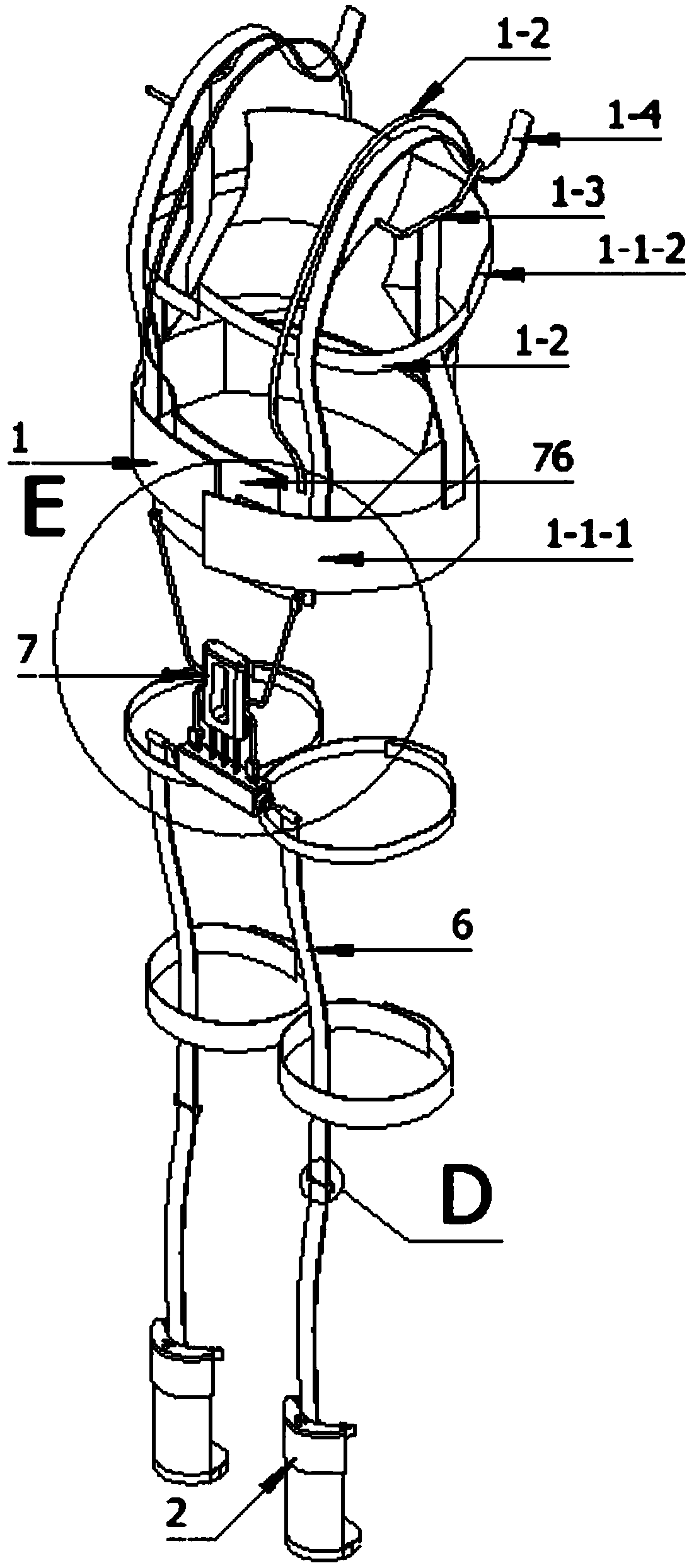 Support device acting on chest and abdomen