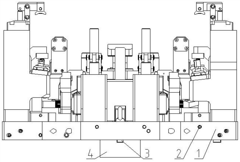 Hydraulic clamp used for processing automobile protective support