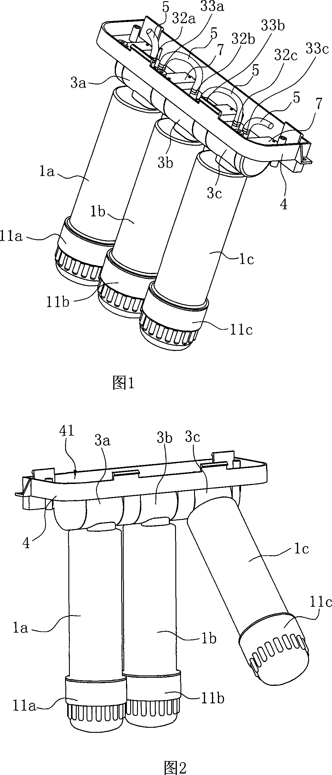 Water purifying structure for water purifier