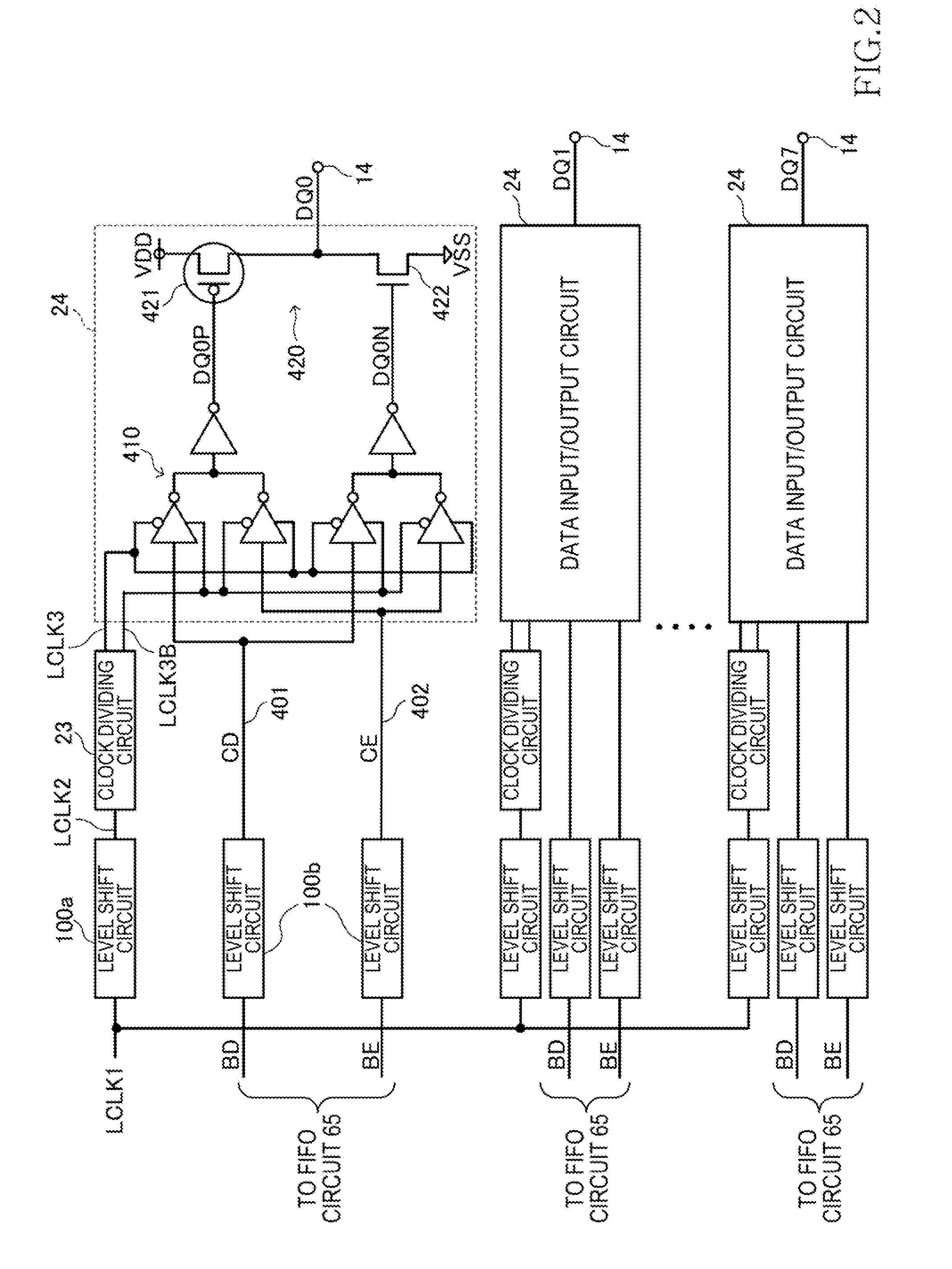 Semiconductor device having level shift circuit