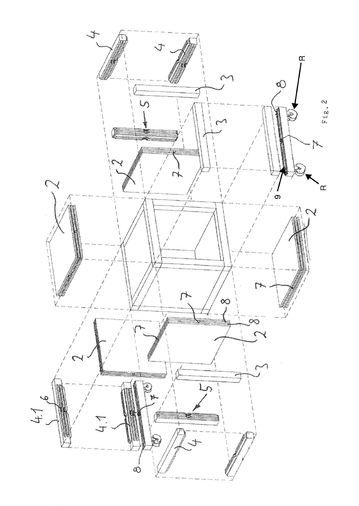 Piece of display furniture for disglaying goods