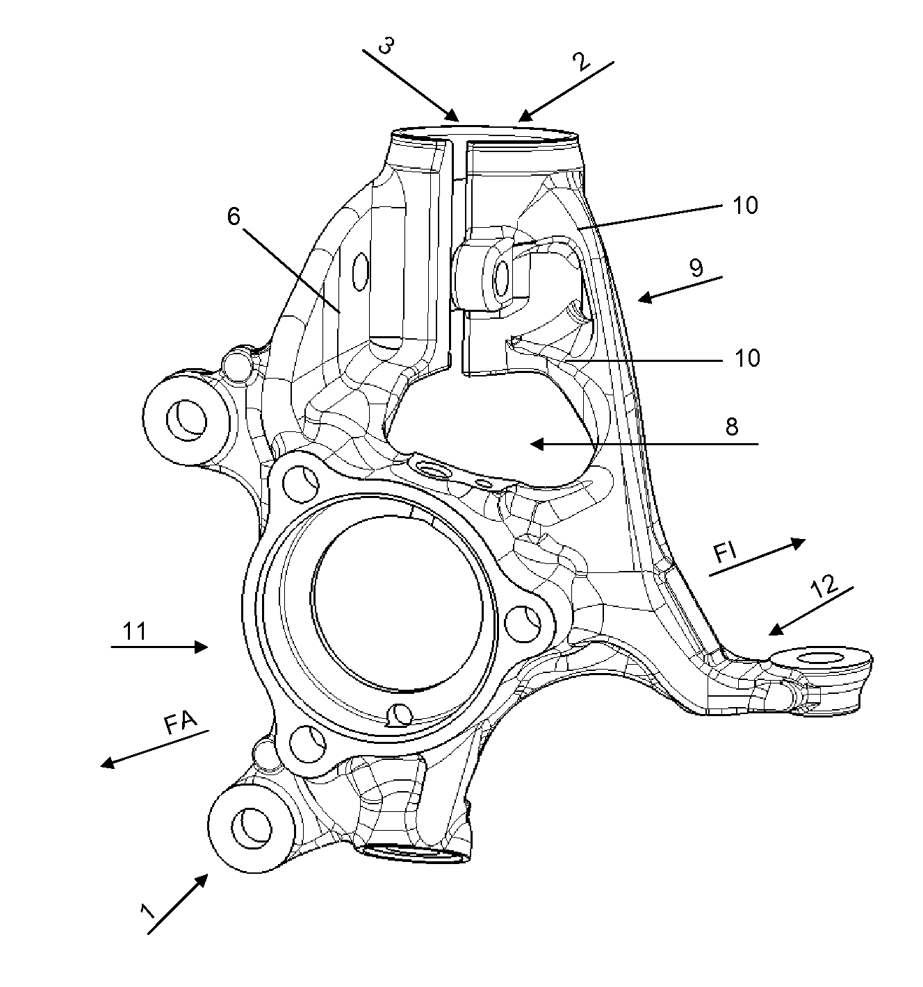 Pivot bearing with turned damper clamping