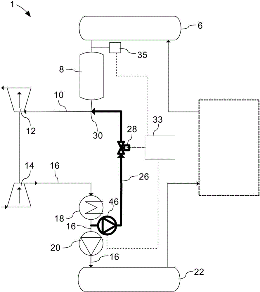 Large-scale two-stroke turbocharging compression ignition internal combustion engine having waste gas cleaning system