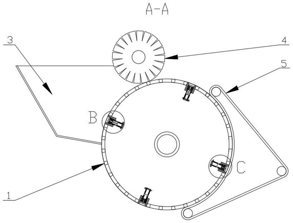 Air-suction indent type roller seed-metering device capable of automatically clearing seeds, preventing blocking and adjusting seeding rate